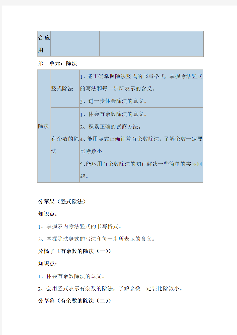 北师大版小学数学二年级下册知识点归纳