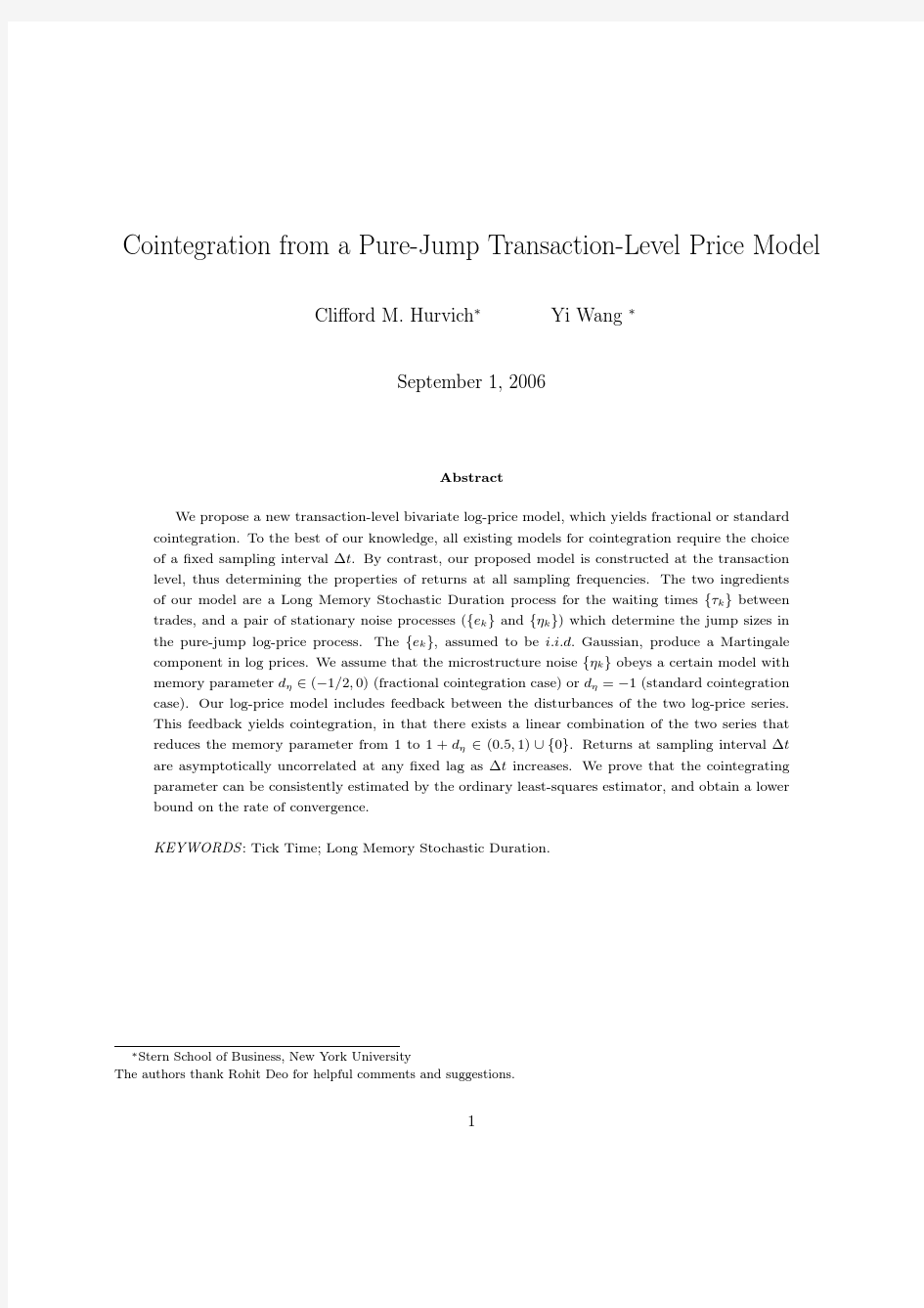Cointegration from a Pure-Jump Transaction-Level Price Model