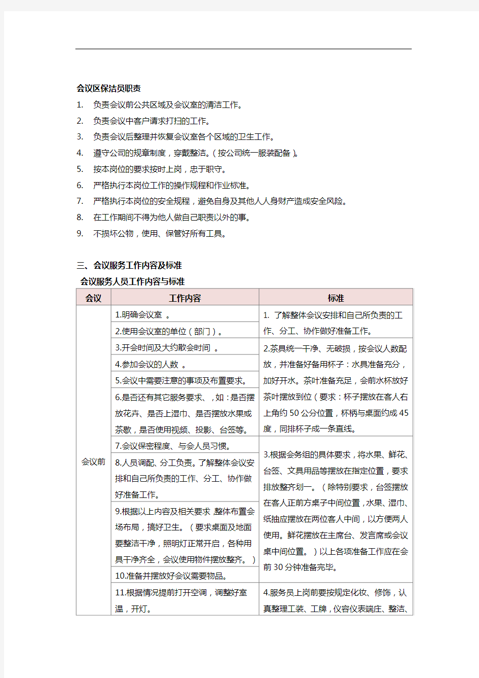 会务及客服服务管理方案整理版.doc