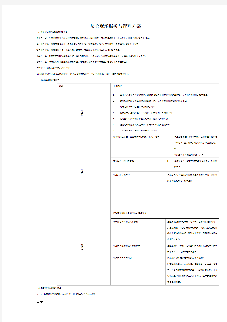 会展现场服务与管理解决方案.doc