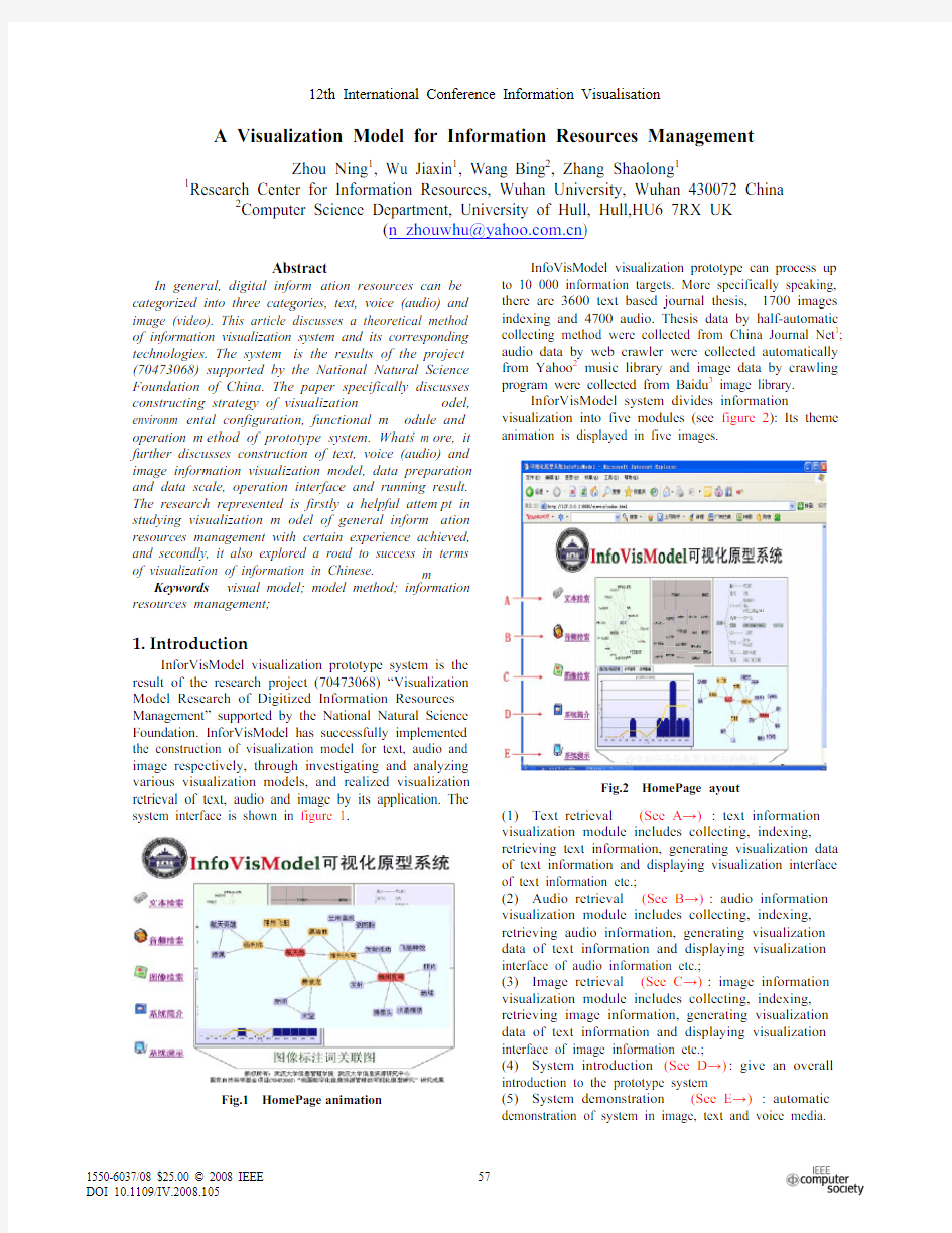 A Visualization Model for Information Resources Management