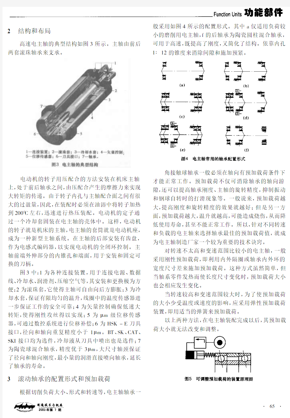 电主轴的基本参数与结构1