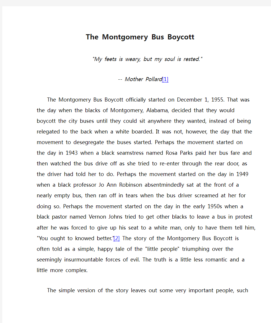 The Montgomery Bus Boycott