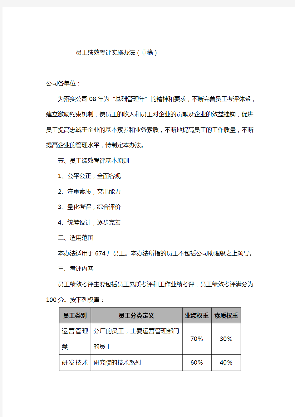 (绩效考核)员工绩效考评实施办法