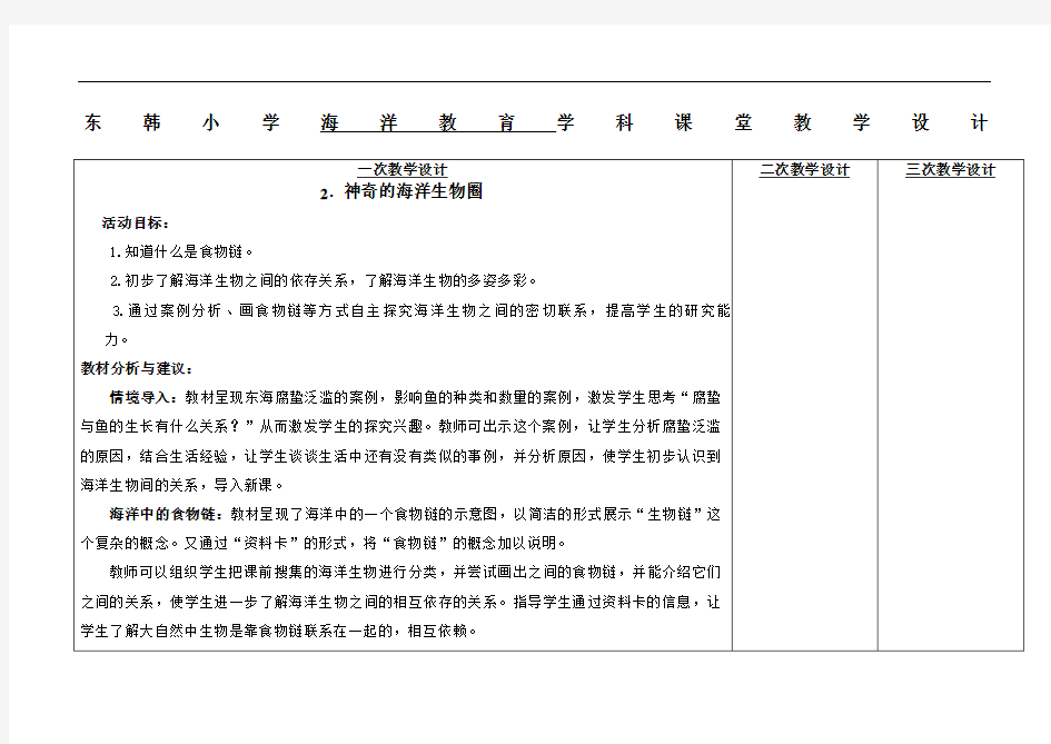 神奇的海洋生物圈