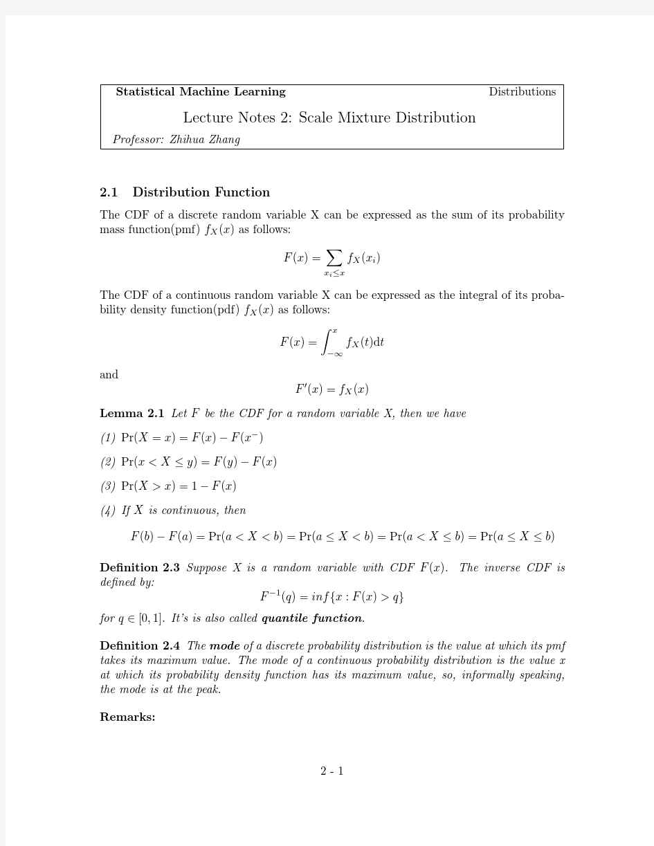 lecture2 Distributions