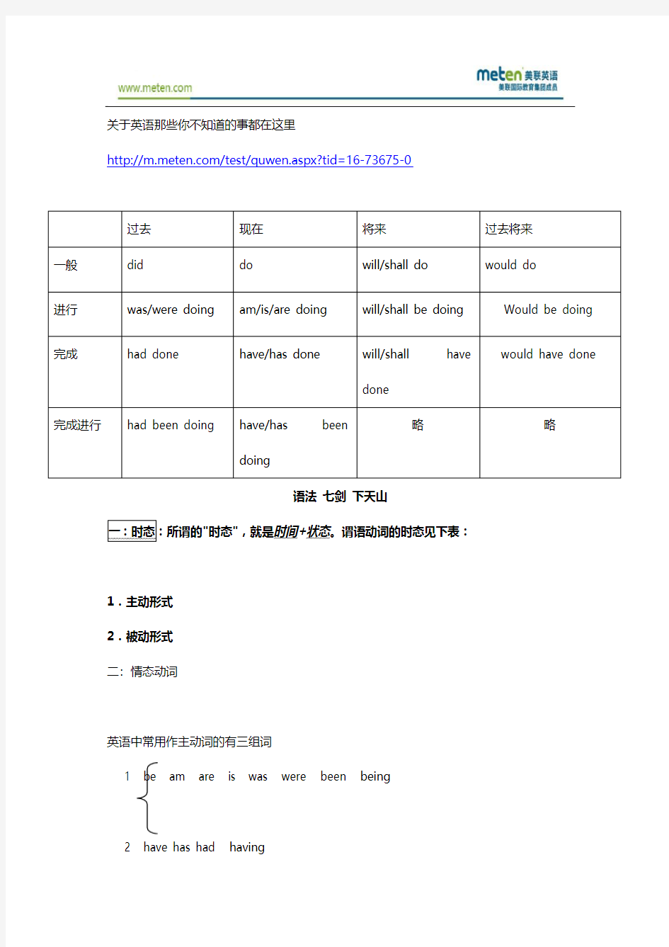 英语语法+英语语法大纲