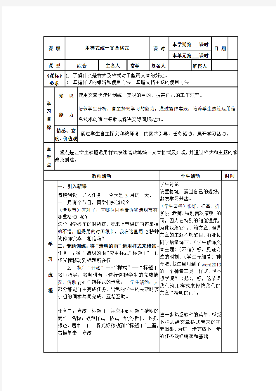 用样式统一文章格式1