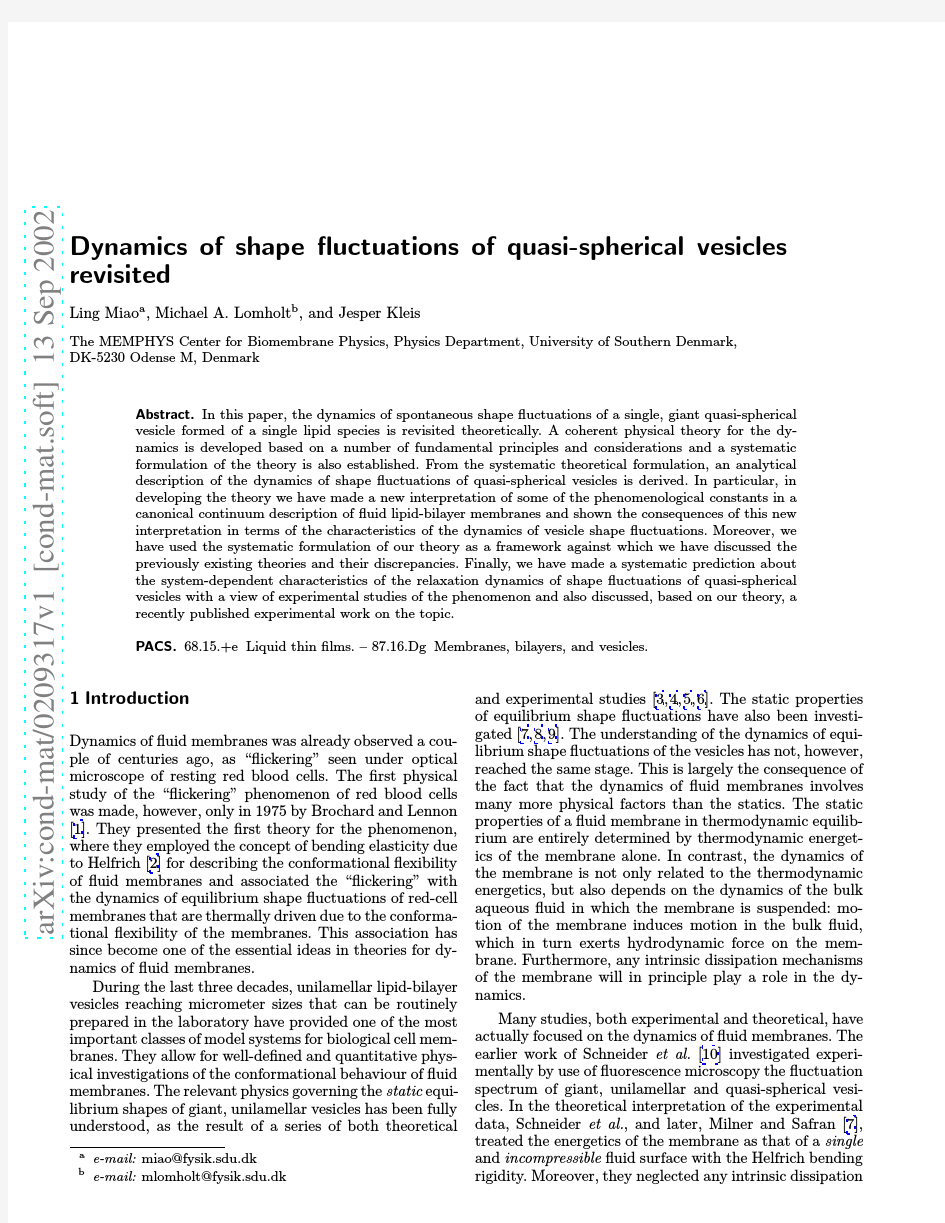 Dynamics of shape fluctuations of quasi-spherical vesicles revisited