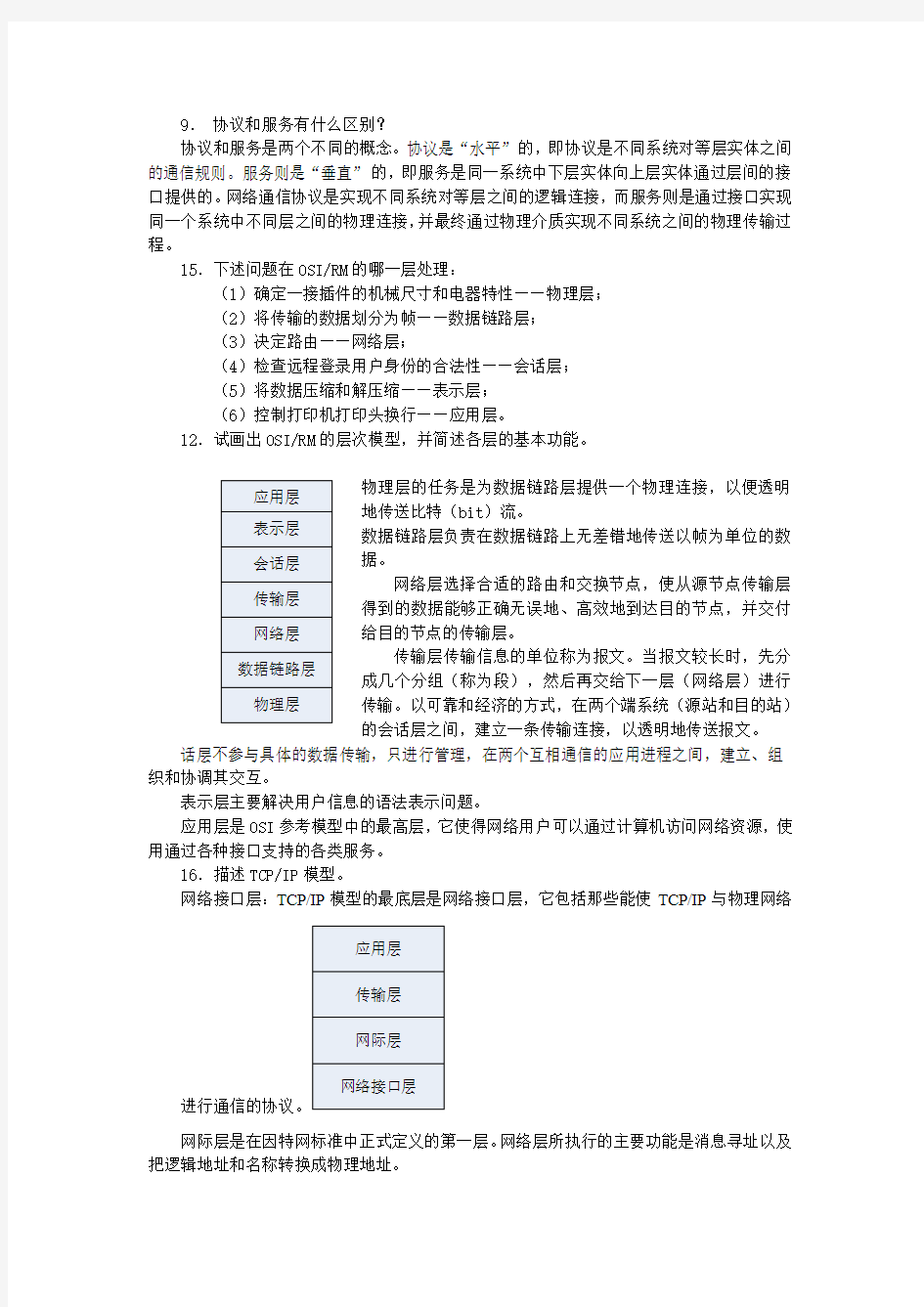 计算机网络作业答案