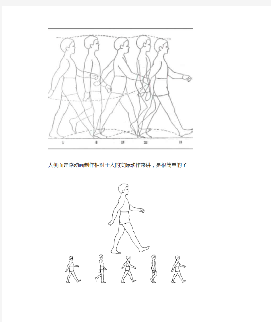 人侧面走路动画制作与走路动作分解