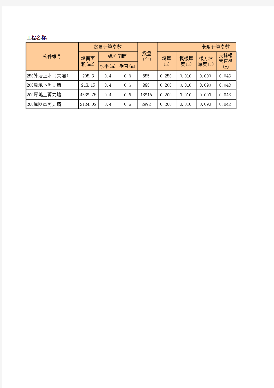 对拉螺栓计算表-模板