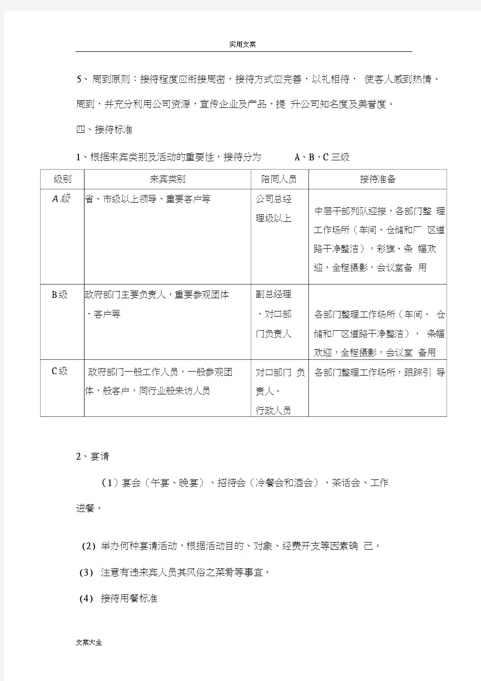 公司管理系统接待管理系统规章制度