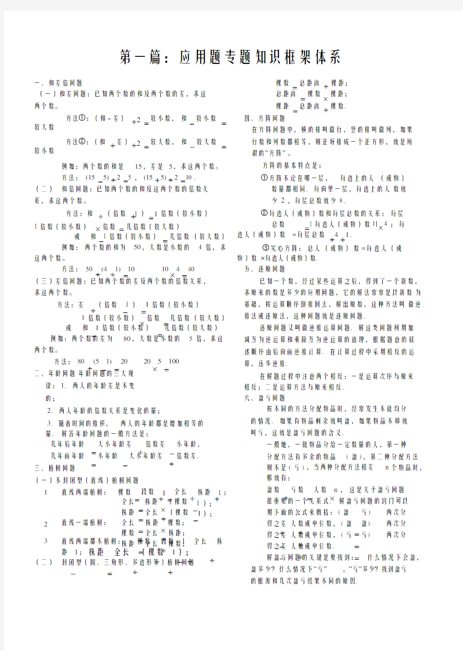 小升初数学应用题专题(带答案)复习过程