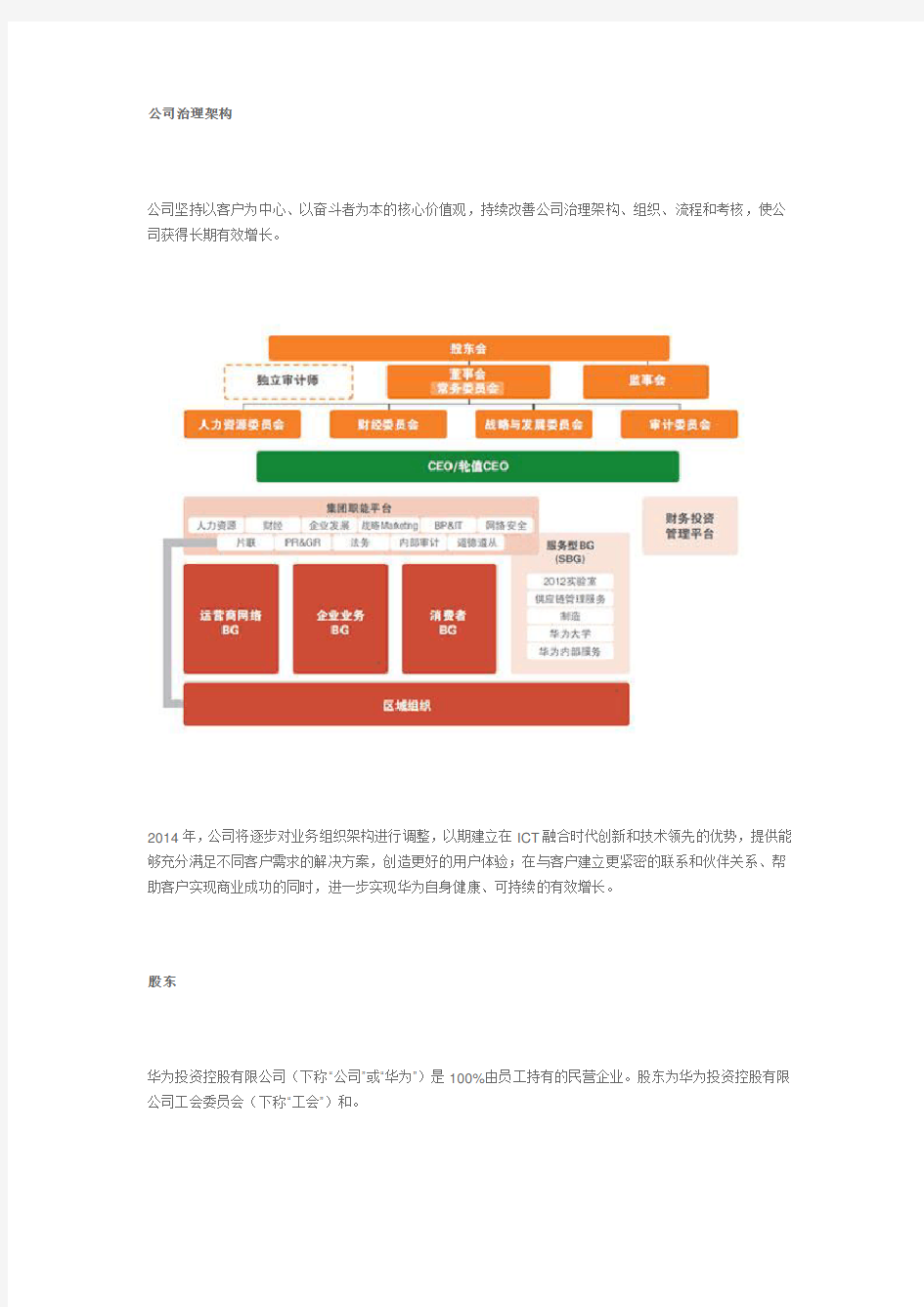 华为公司治理报告