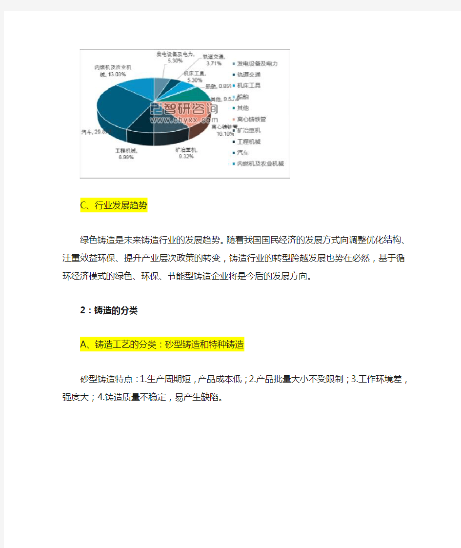 铸造行业相关概述