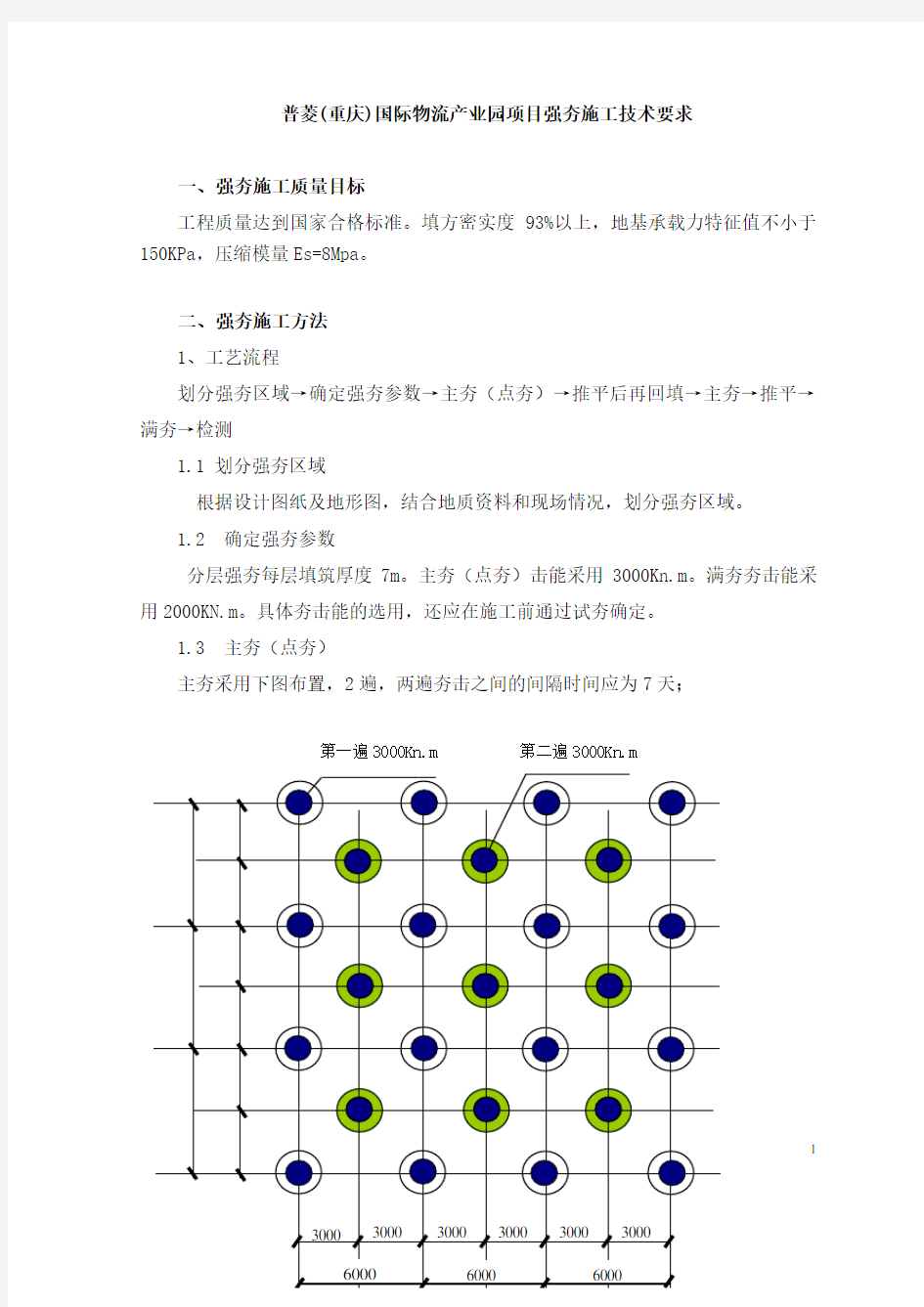 强夯施工技术要求