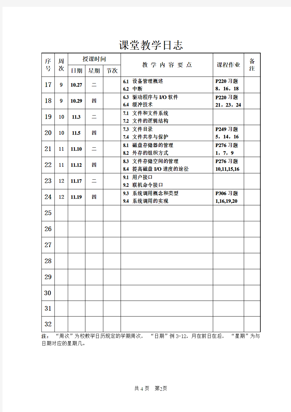 太原理工大学操作系统教学日志