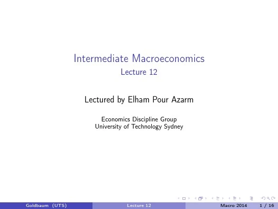 中级宏观经济学Lecture12