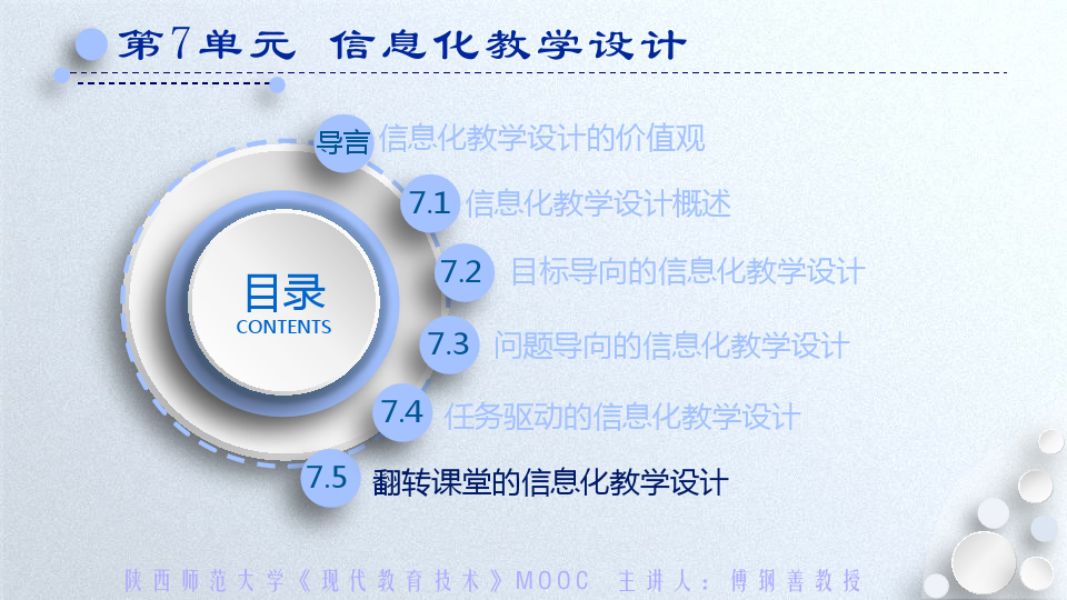 7.5 翻转课堂的信息化教学设计