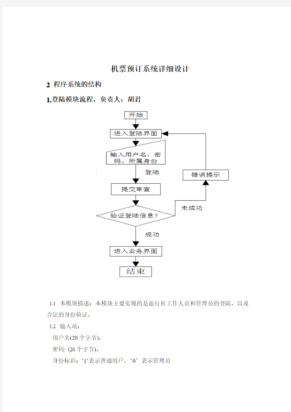 机票预订系统详细设计