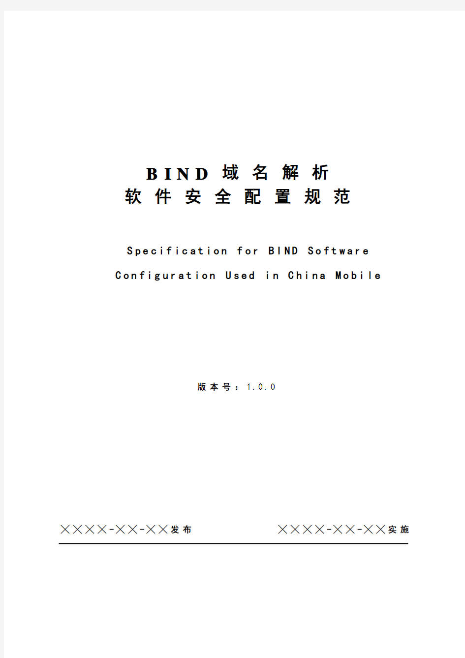 BIND域名解析软件安全配置规范参考