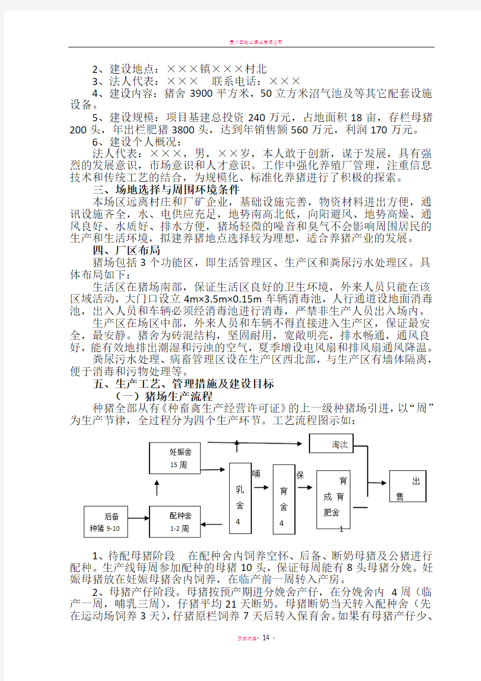 xxx养猪场建设方案