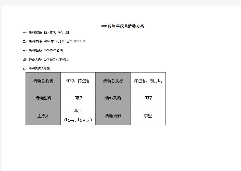 两周年庆典活动方案(改)