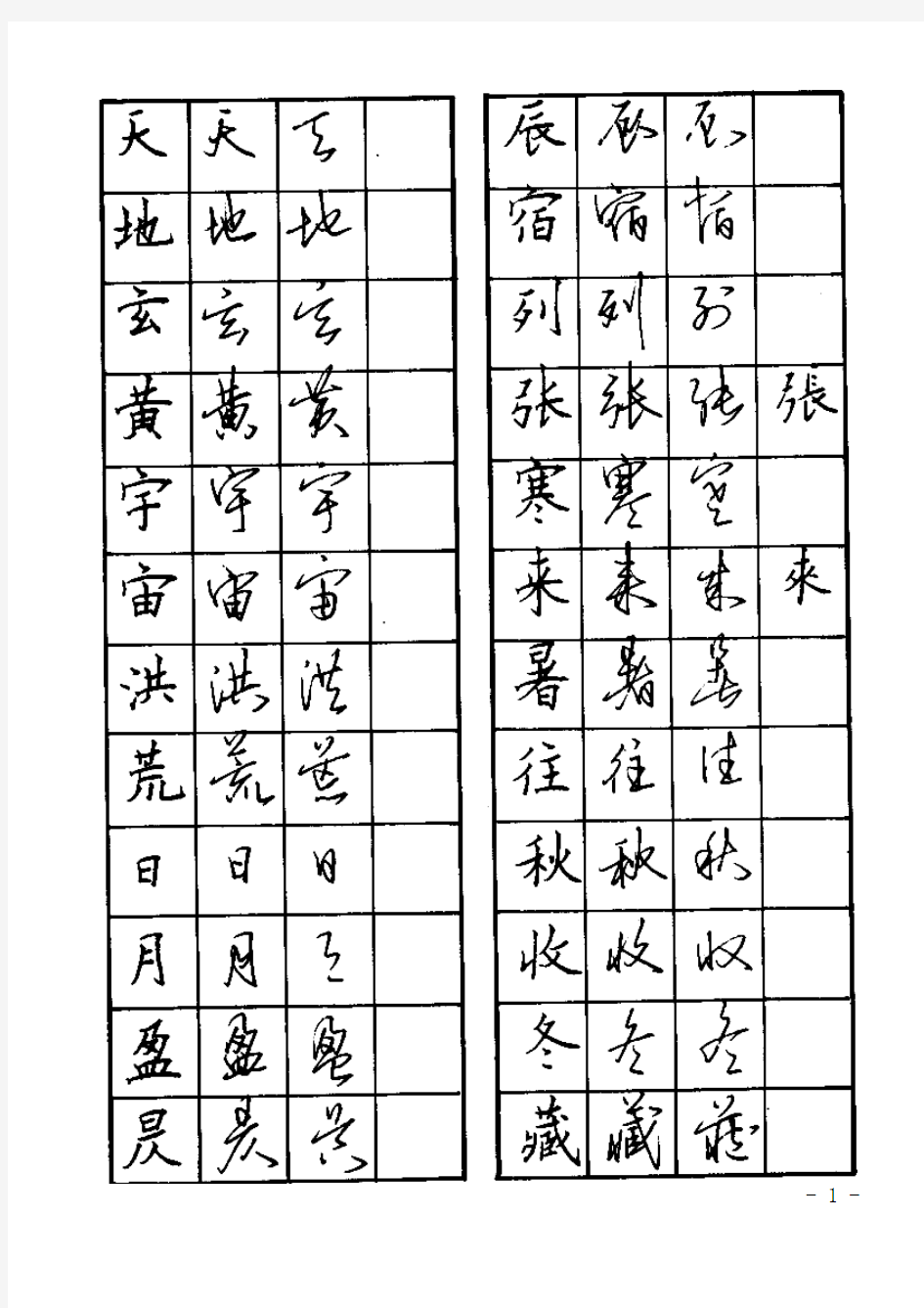 实用硬笔书法楷行草对照字帖pdf