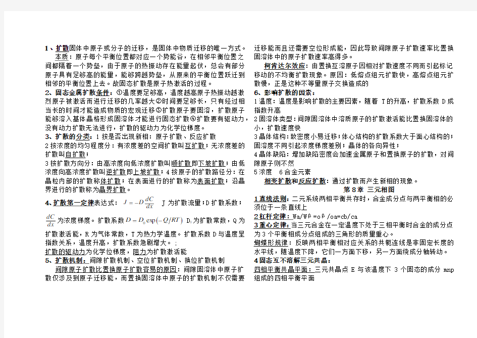 材料科学基础重点知识