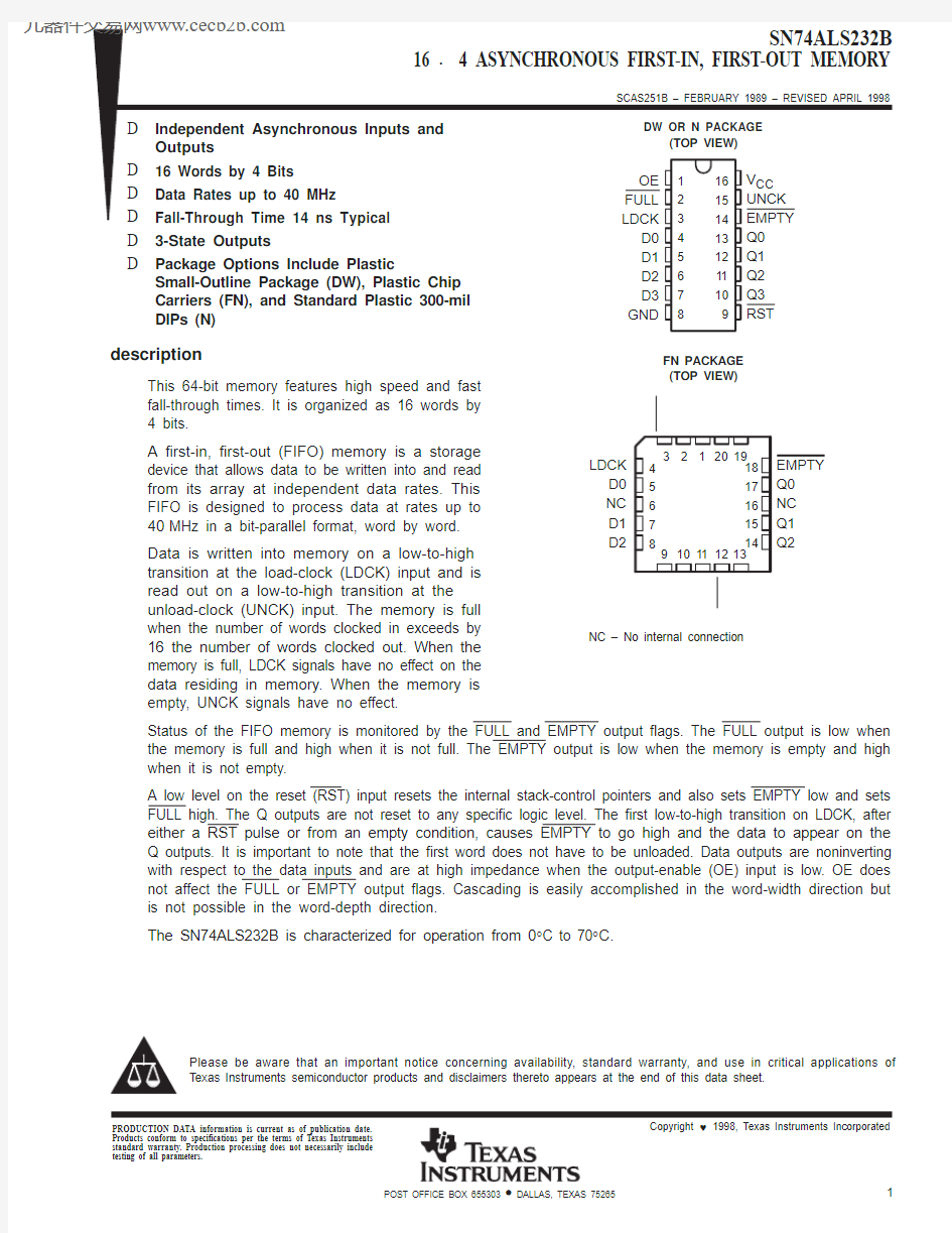 SN74ALS232BDW中文资料