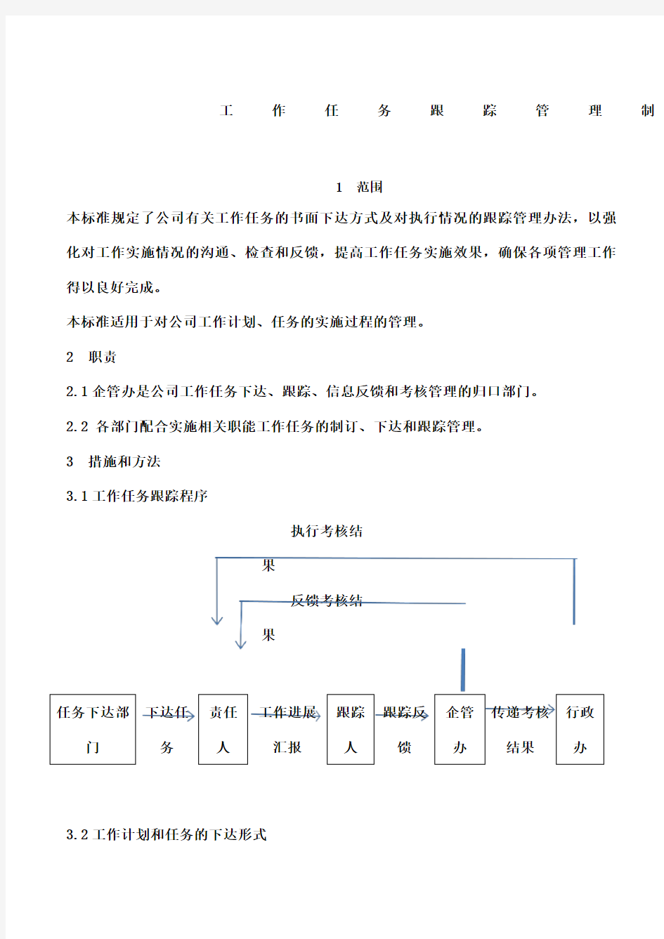 工作任务跟踪管理制度