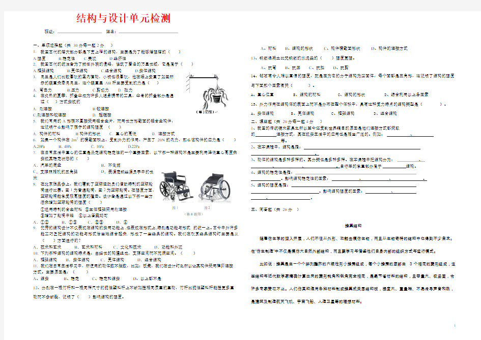 结构与设计单元检测