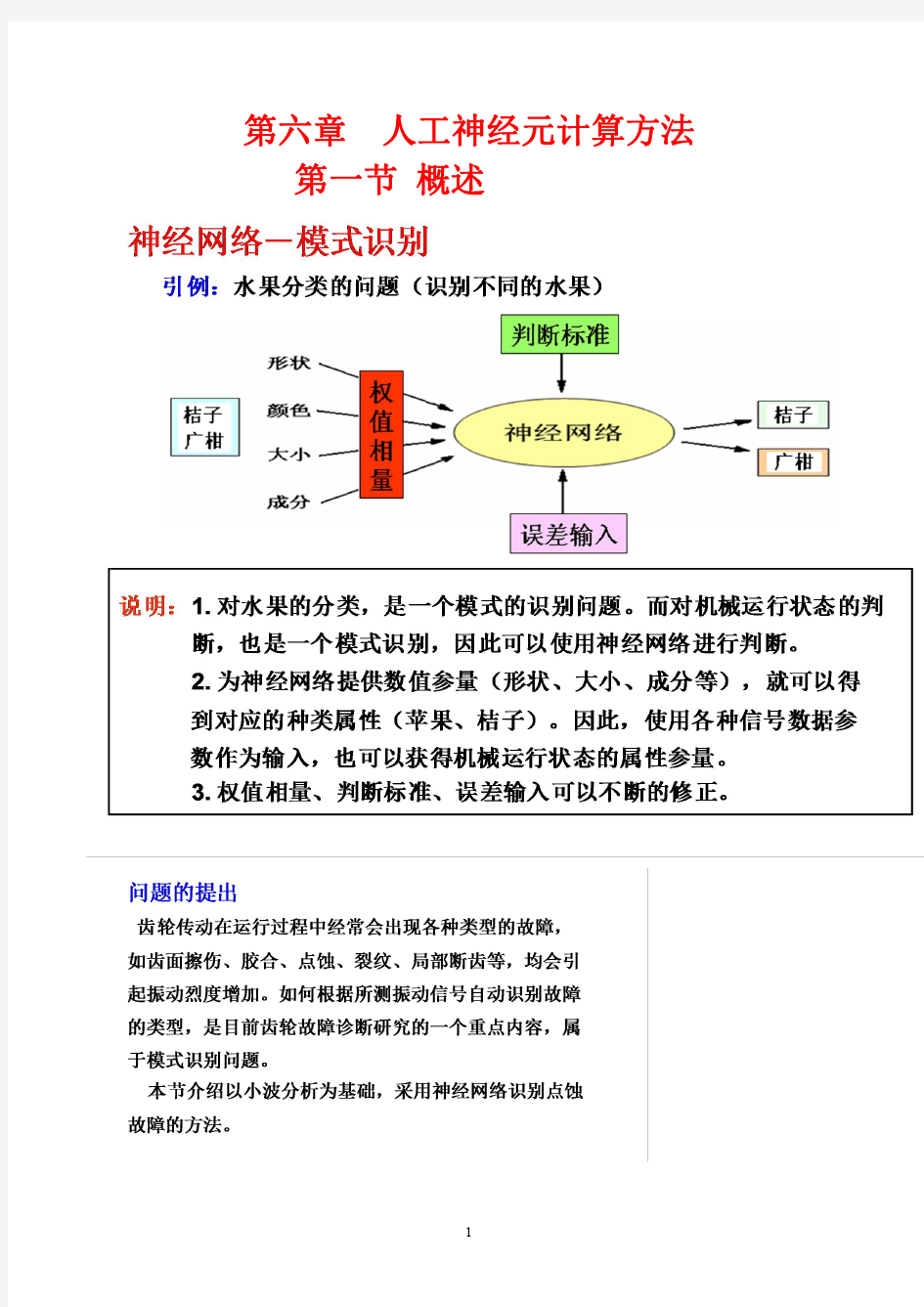 第六章  人工神经元计算方法