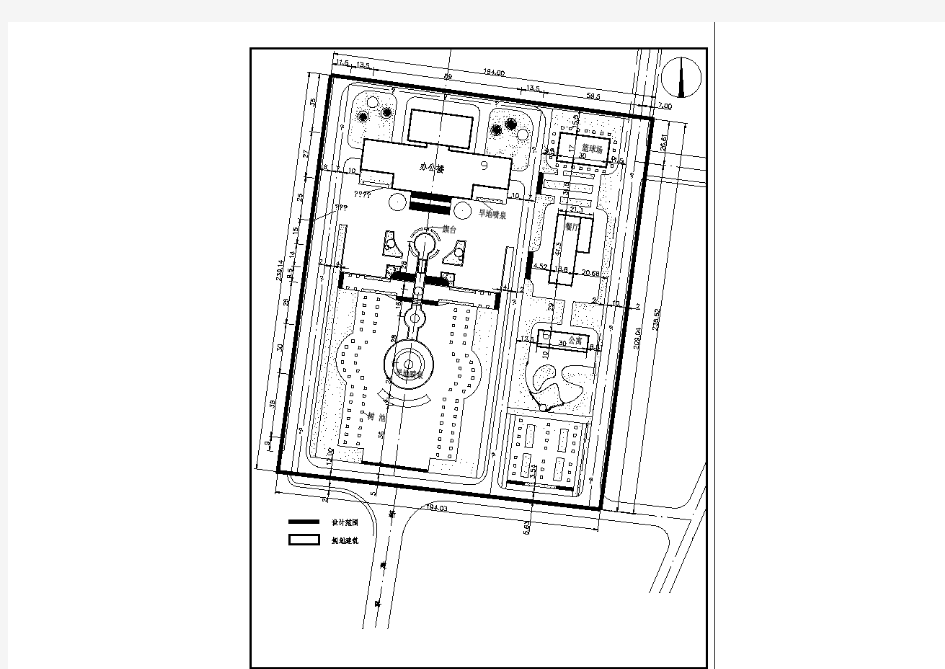 【设计图纸】某广场总平面布置(精选CAD图例) 