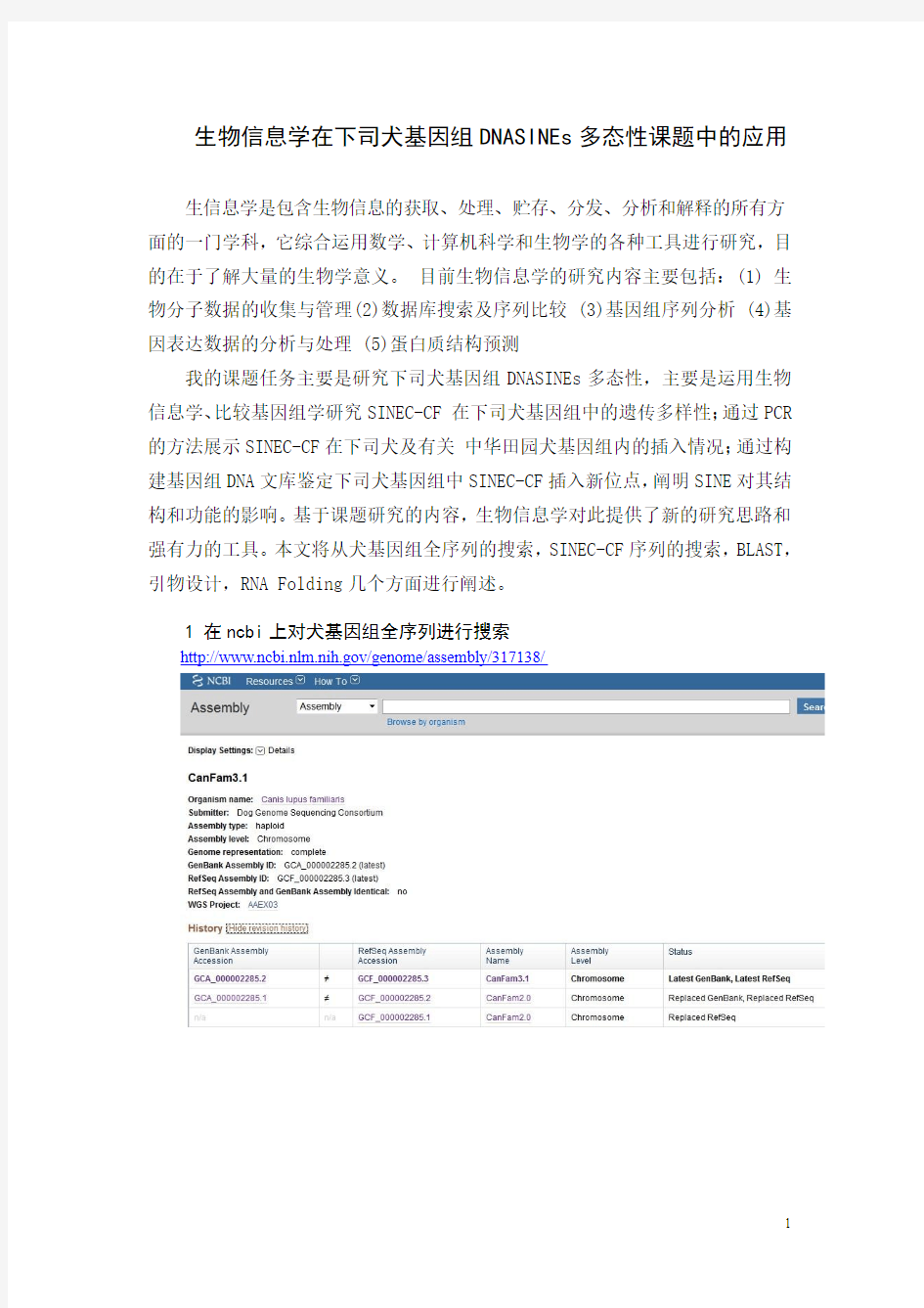 生物信息学-ncbi的应用