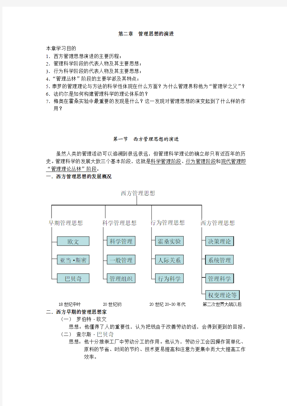 第二章  管理思想的演进