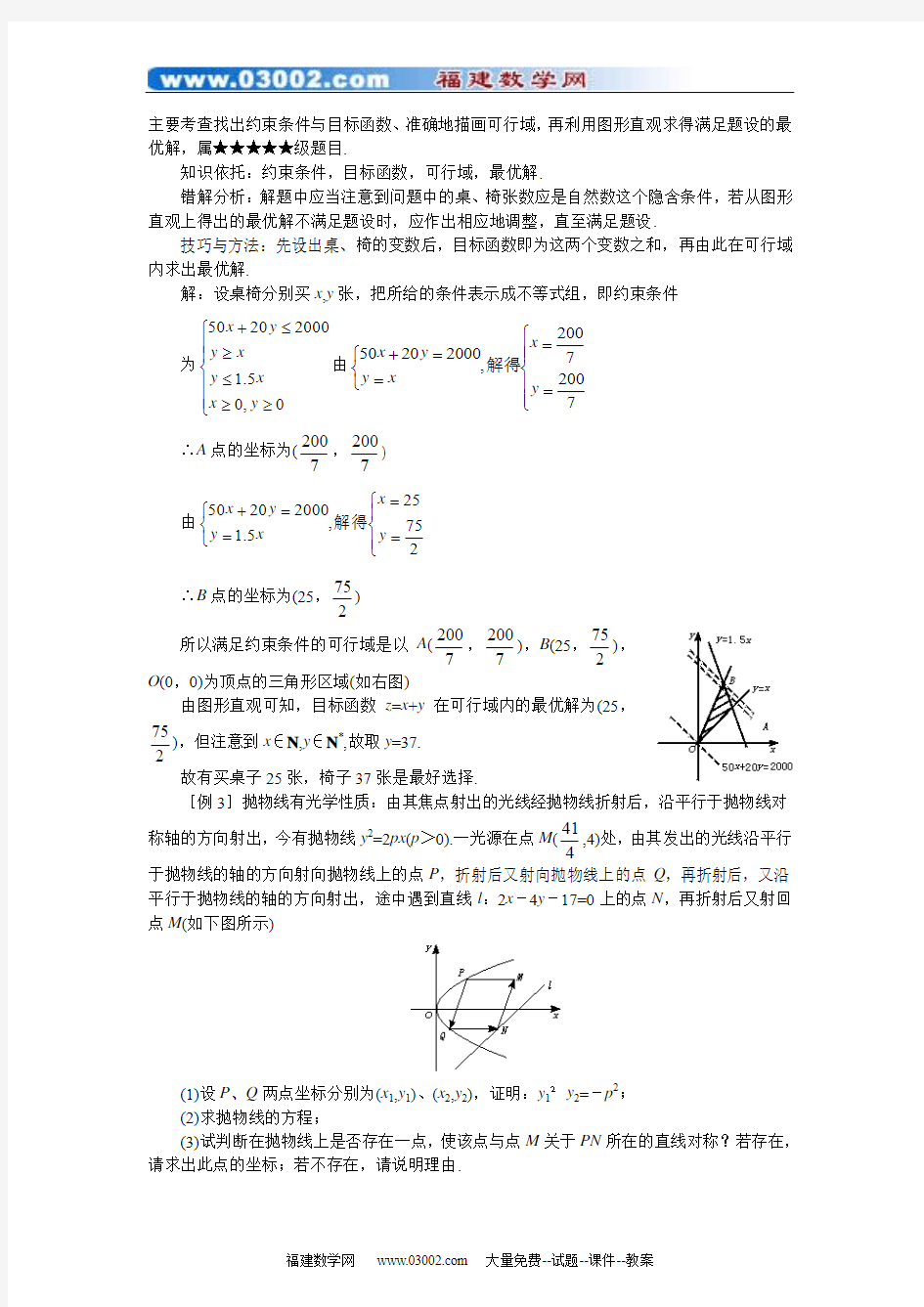 【数学】高考数学难点归纳21 直线方程及其应用