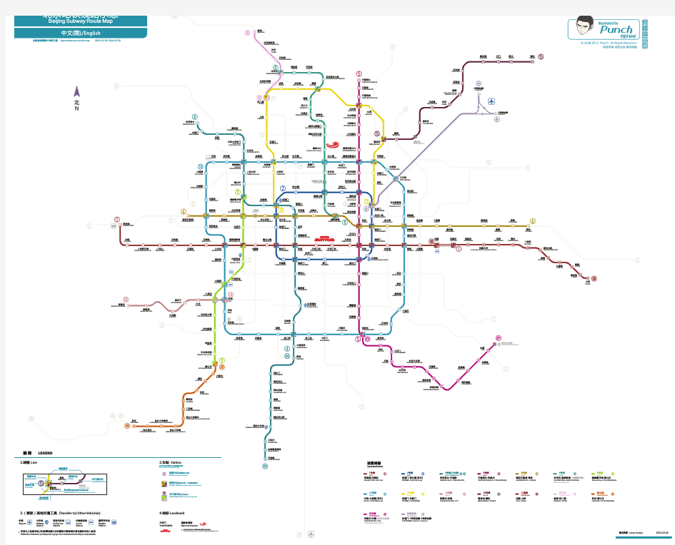 2014最新北京地铁线路示意图