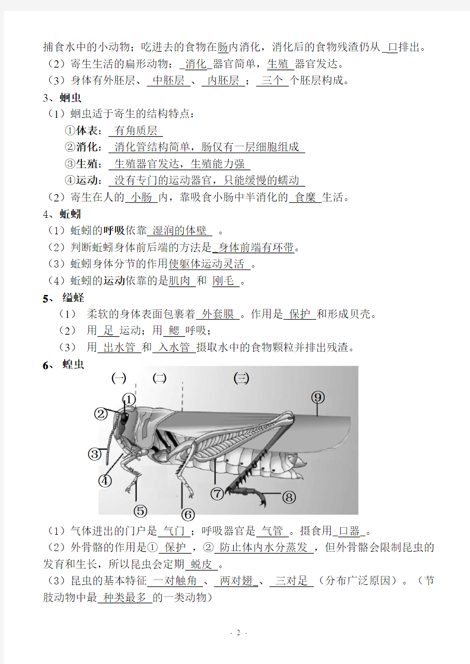 八年级上册知识点总结(完整)