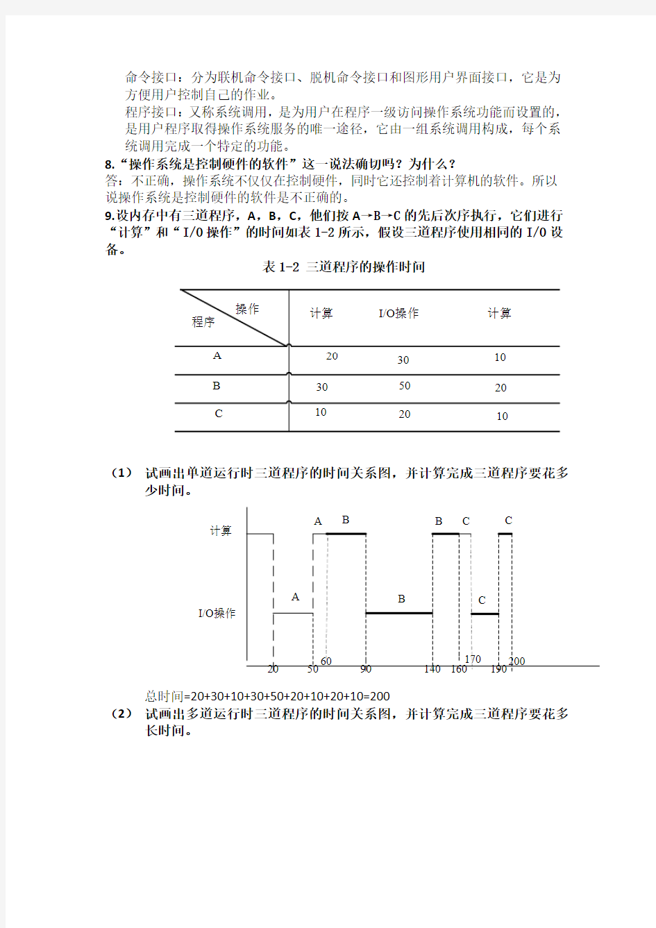 计算机操作系统答案