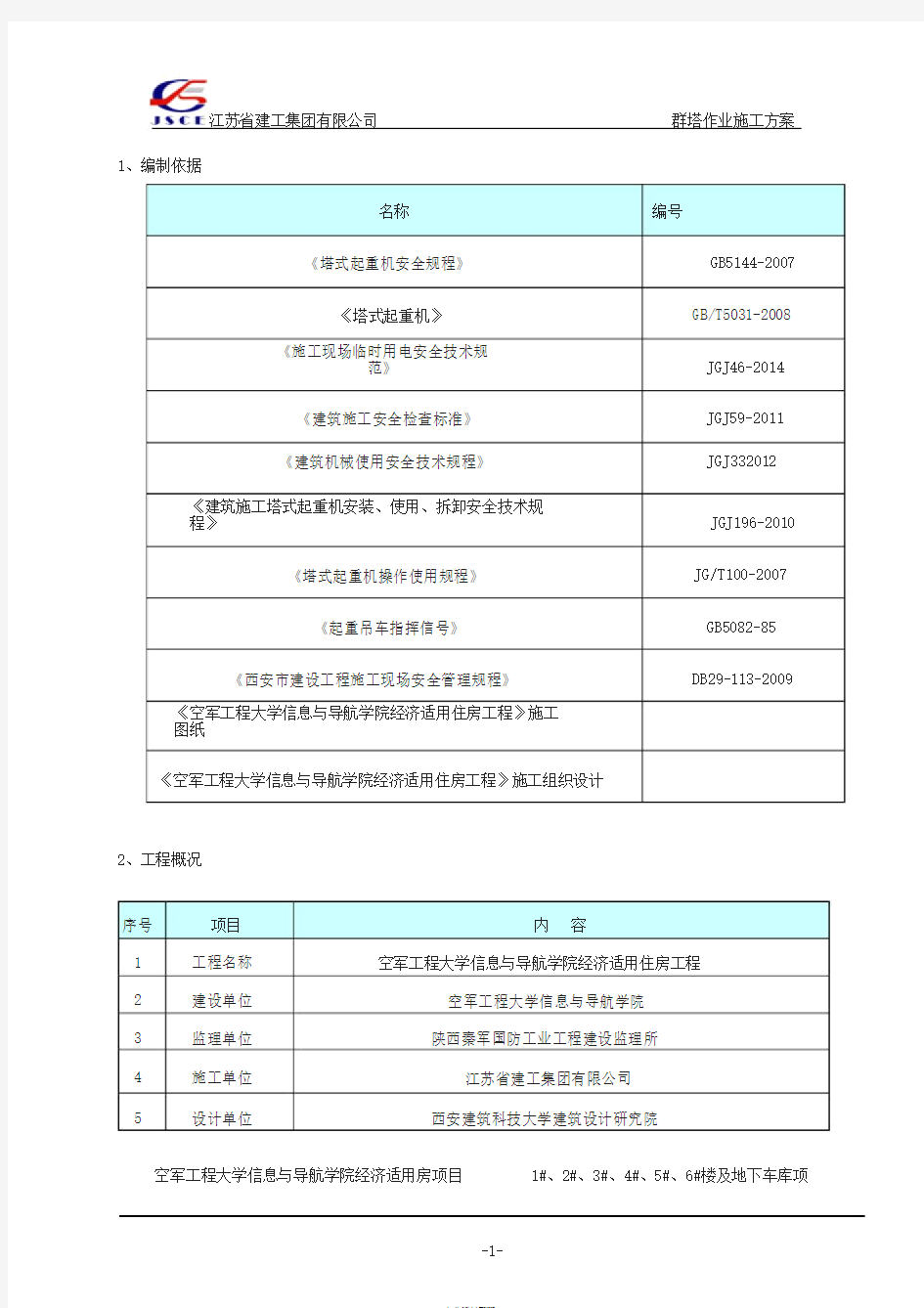 群塔作业施工方案_群塔作业方案