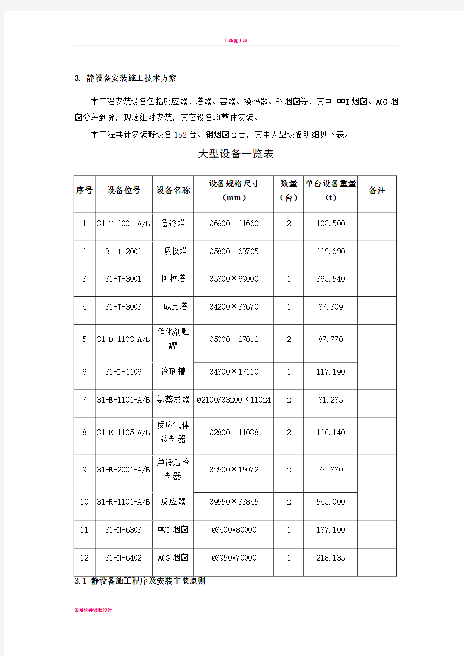 4 静设备施工方案