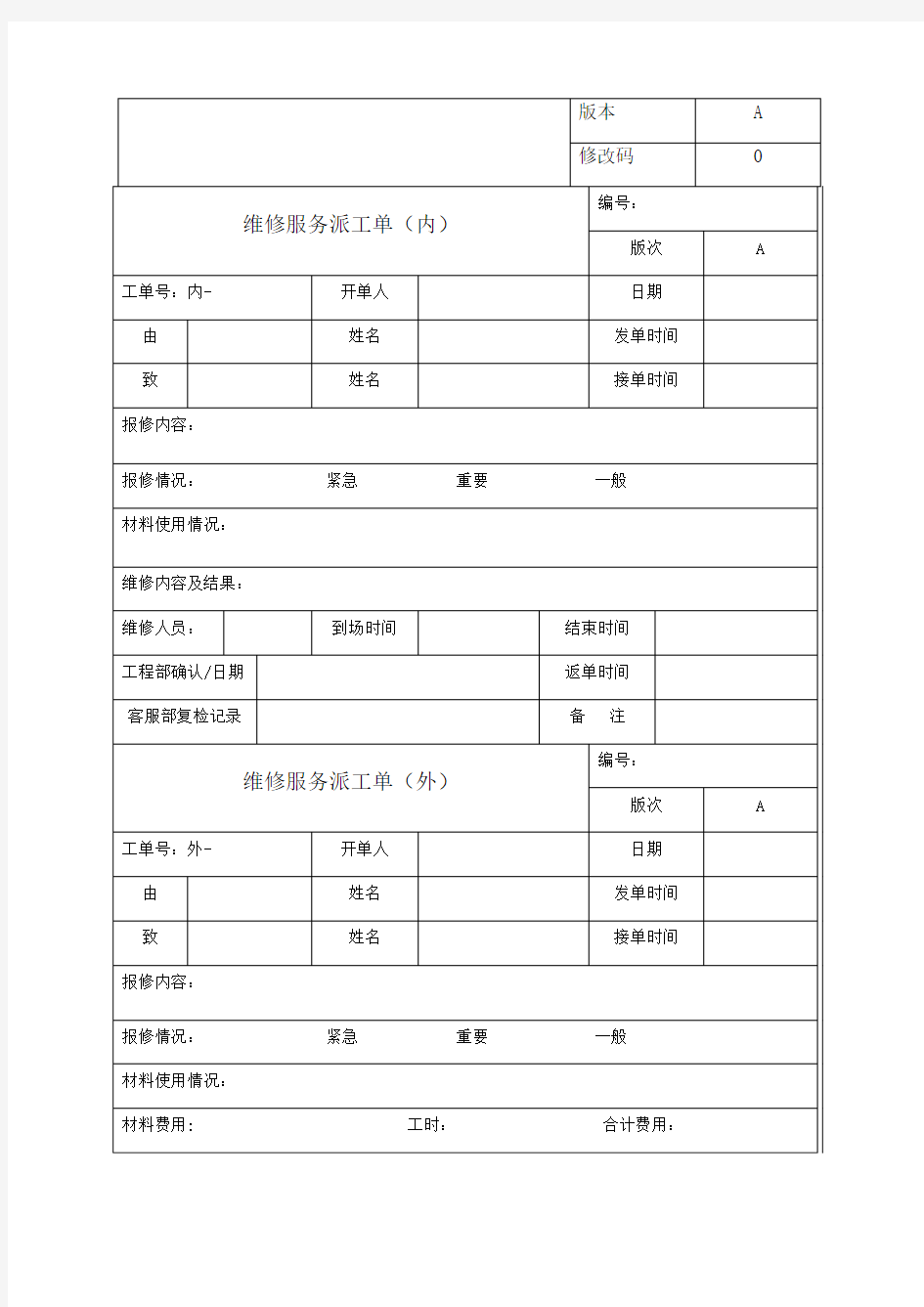 派工单及流程