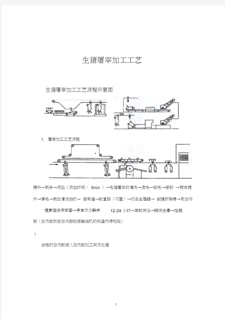 (完整版)生猪屠宰加工工艺流程