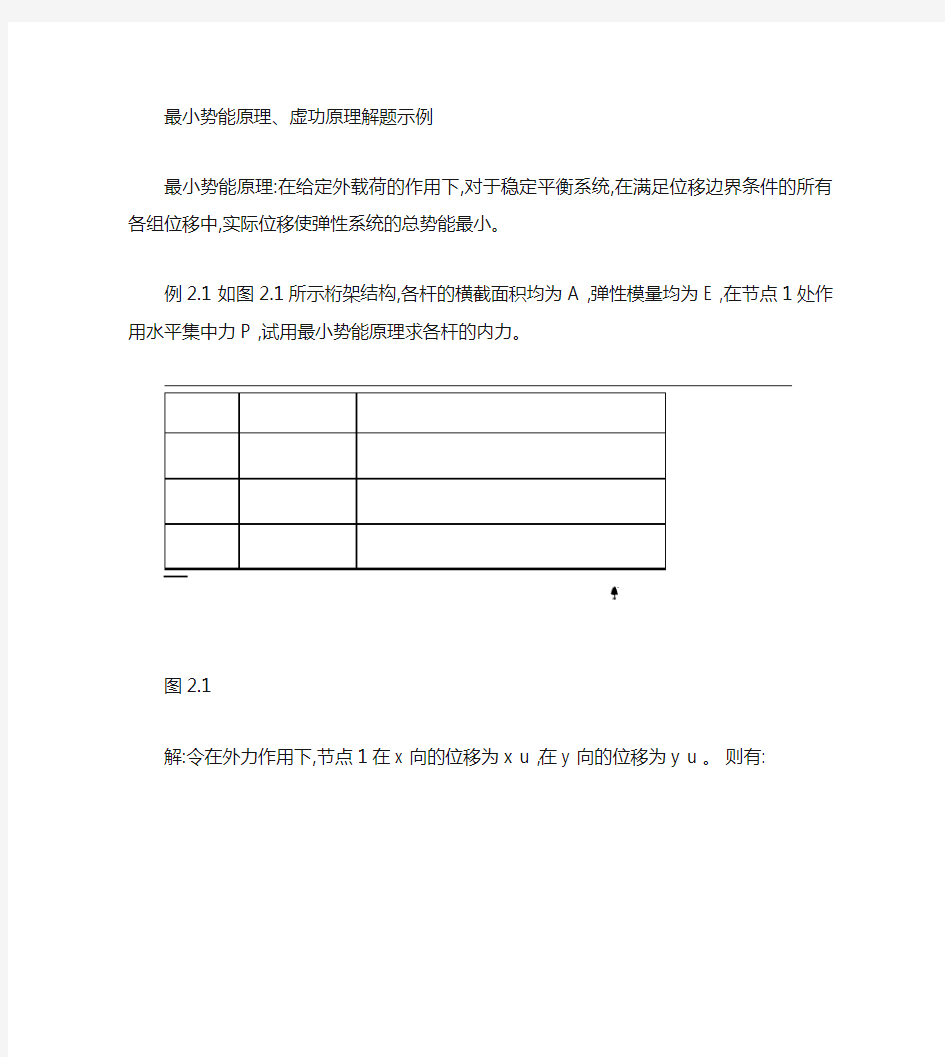 结构力学-虚功原理、最小势能原理解题示例(精)