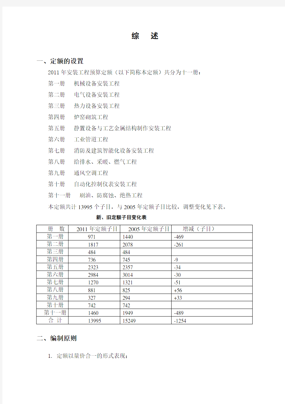 山西2011安装工程预算定额说明