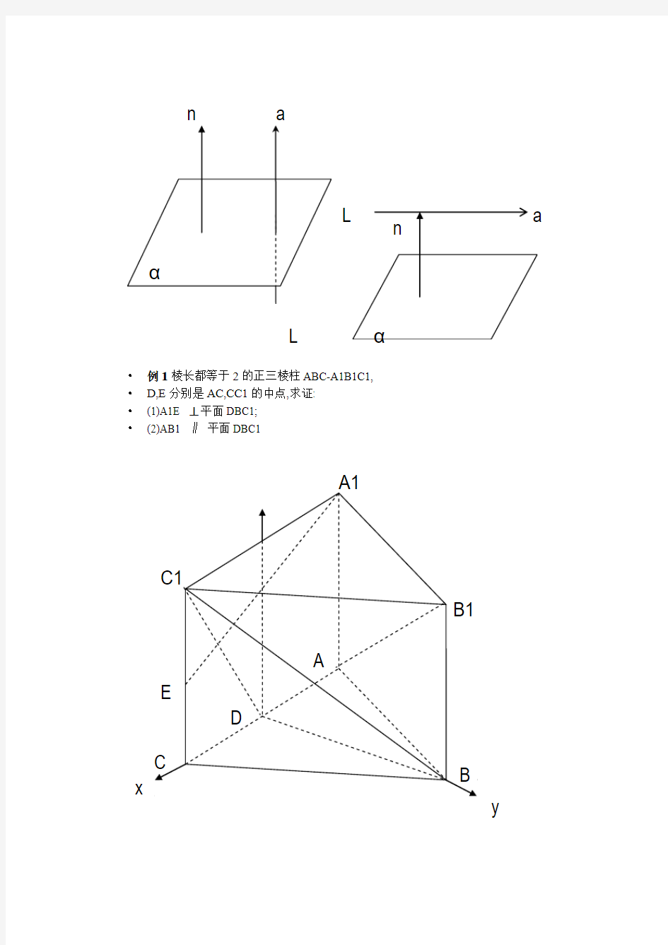空间向量主要解决立体几何问题的类型及解法