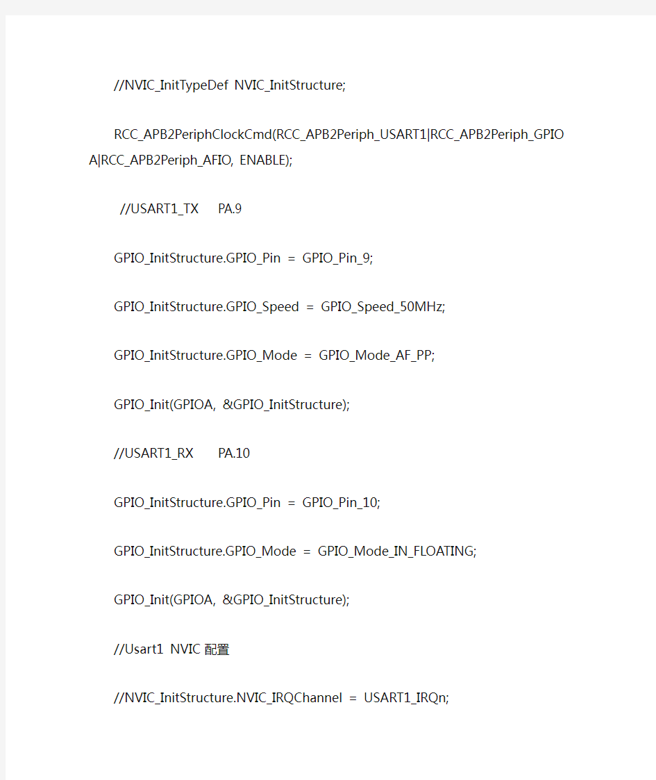 stm32串口间通信实验