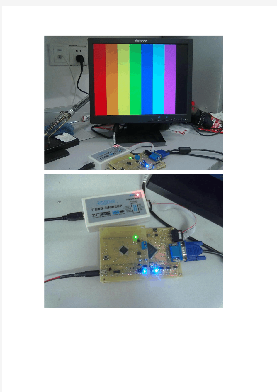 Altera FPGA驱动VGA显示器 显示8条色带